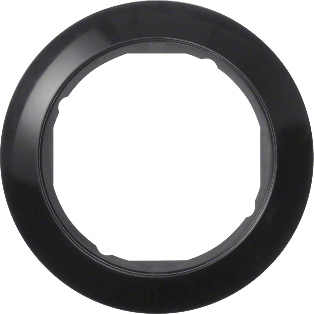 Peitelevy 1-osainen Ø58mm keskiöllä, 1930, musta kiiltävä