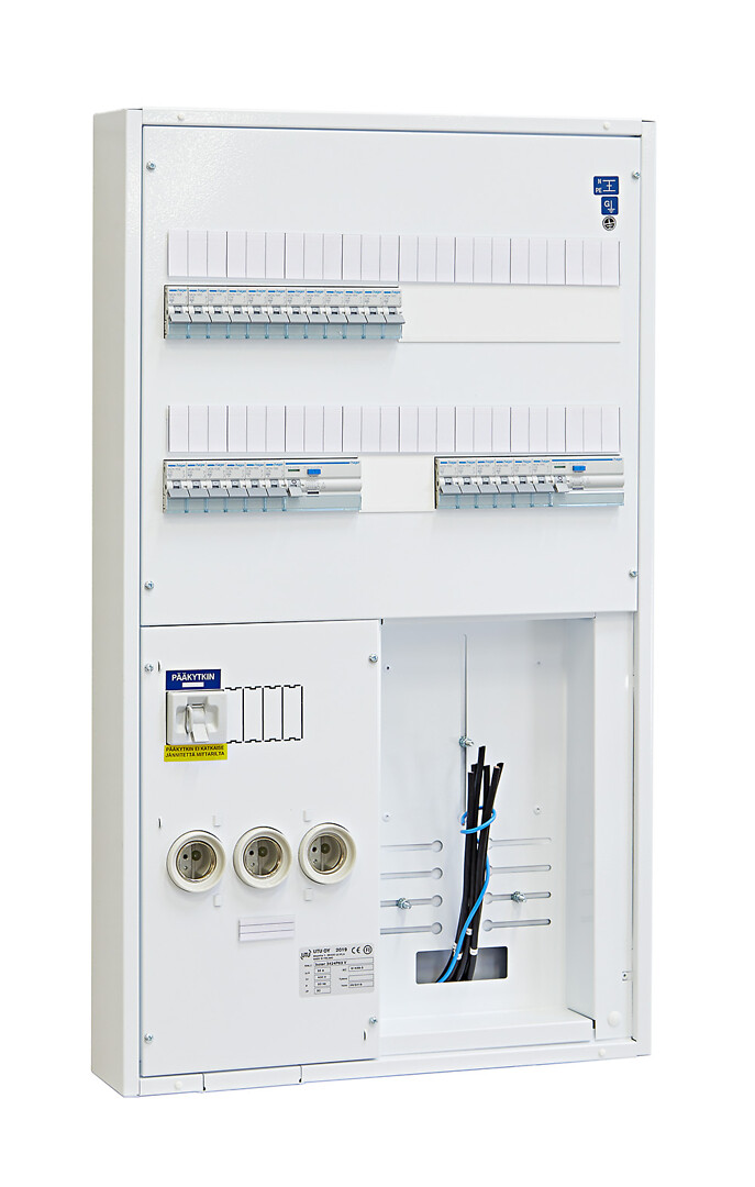 Mittauskeskus IP30 pinta/uppo In=35A, 1T, JSK 9xC10A+15xC16A, 2xVVSK