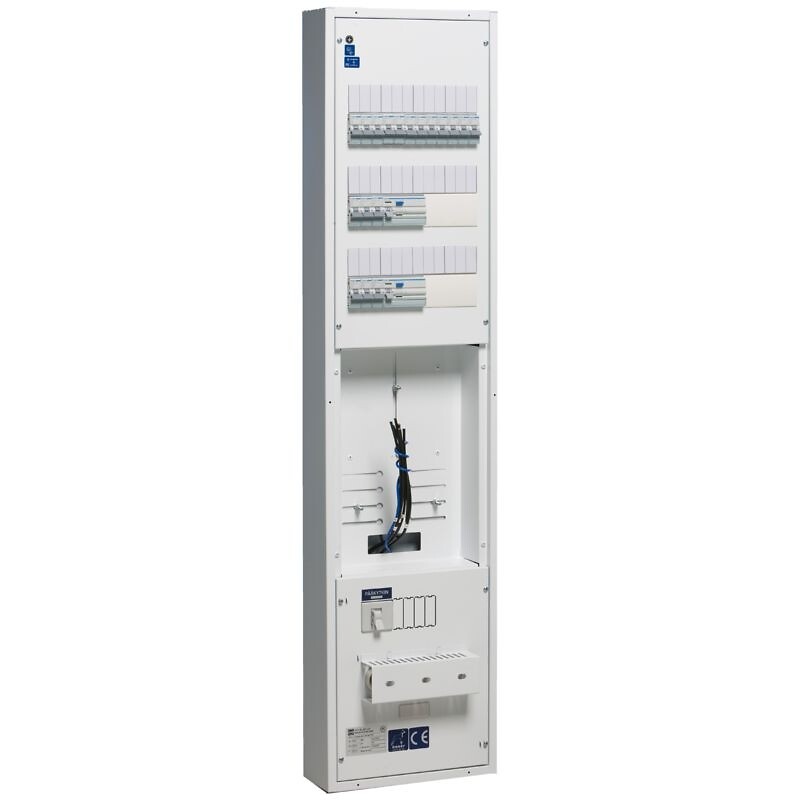 Mittauskeskus IP30 pinta/uppo In=25A, 1T, JSK 9xC10A+9xC16A, 2xVVSK