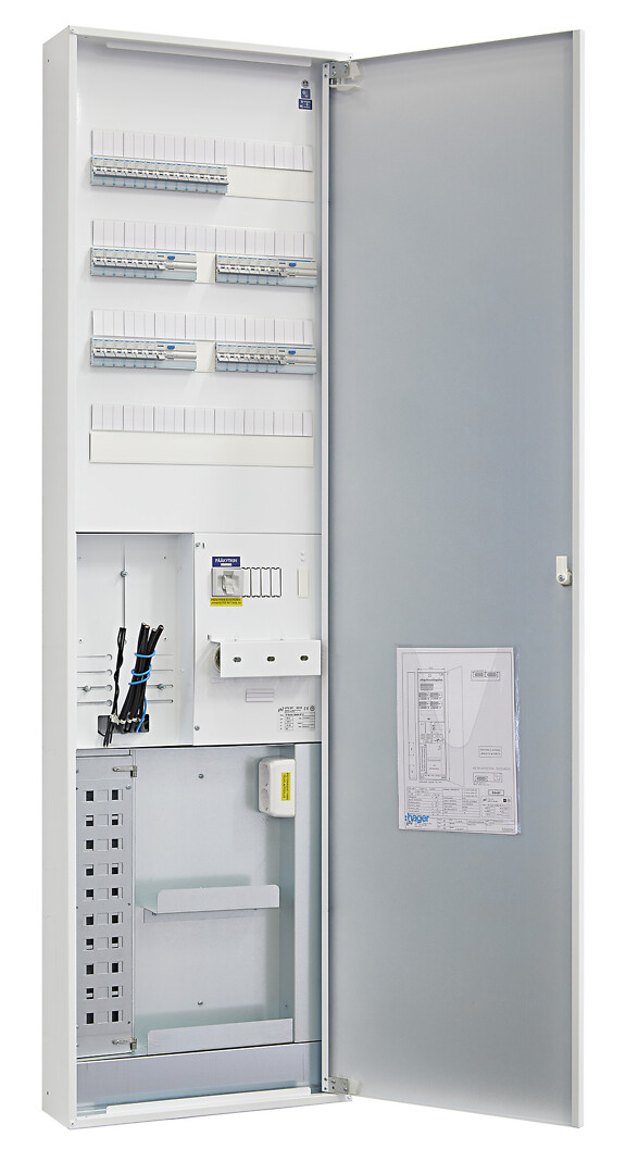 Mittauskeskus-data IP30 pinta/uppo In=63A, 2T, JSK 18xC10A+18xC16A, 4xVVSK