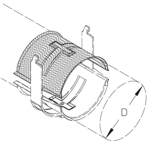 Vastavanne GW150  Ø111-120 mm pituus L=170mm FE