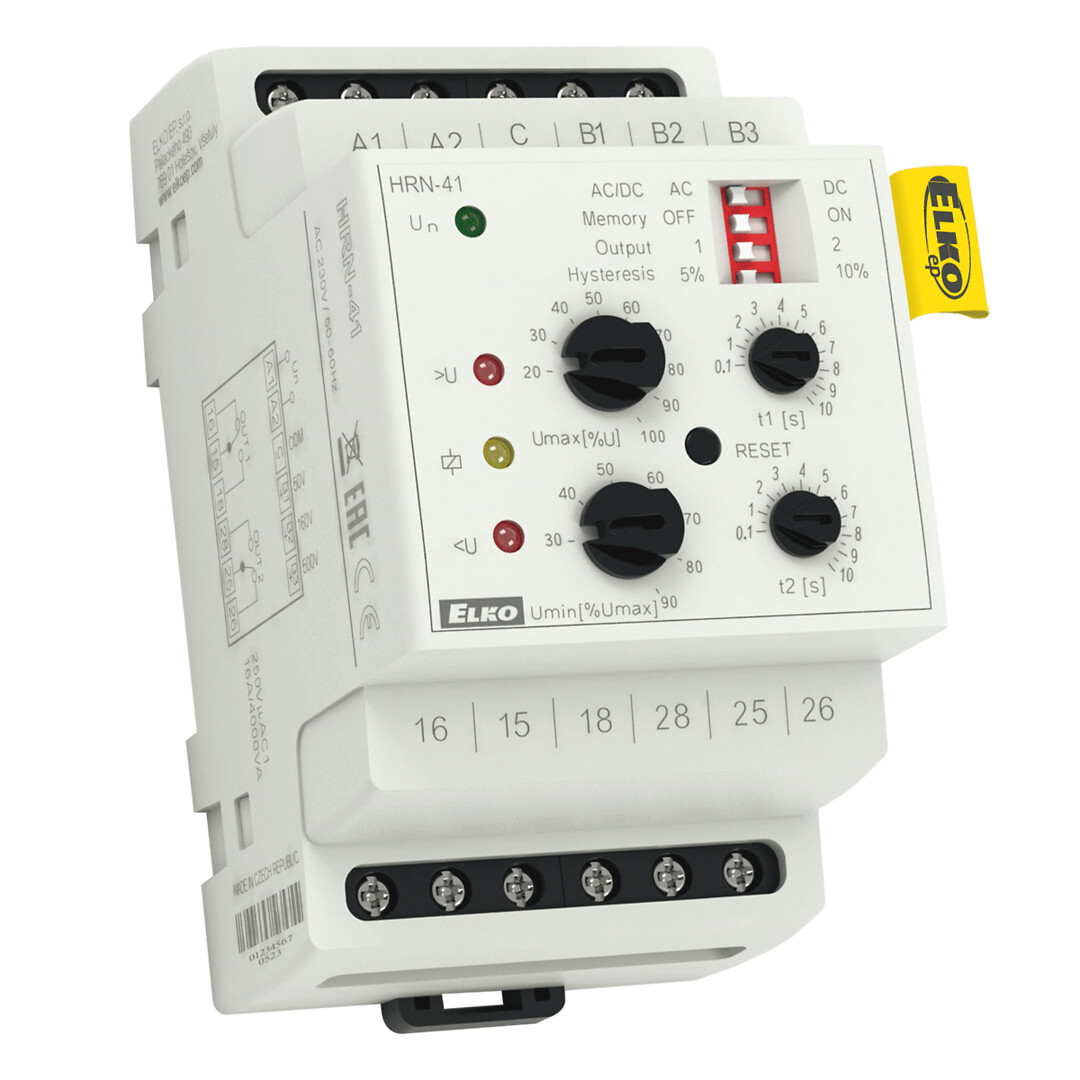 Valvontarele jännite 2vk 16A 230VAC / 10-500VUC hys