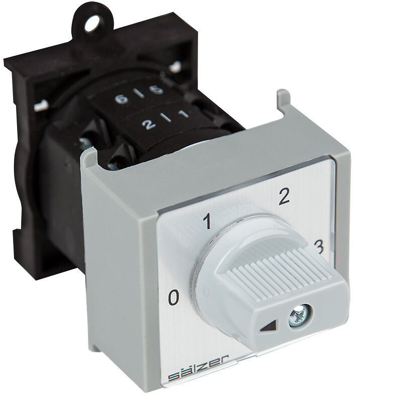 Nokkakytkin askel P220  0-1-2-3-4 1N 20A DIN