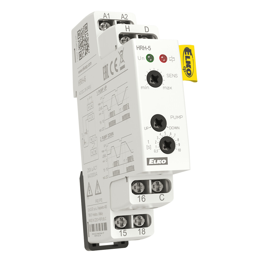 Valvontarele pinnankorkeus HRH-5 1vk 16A 1/2t 24-240VUC