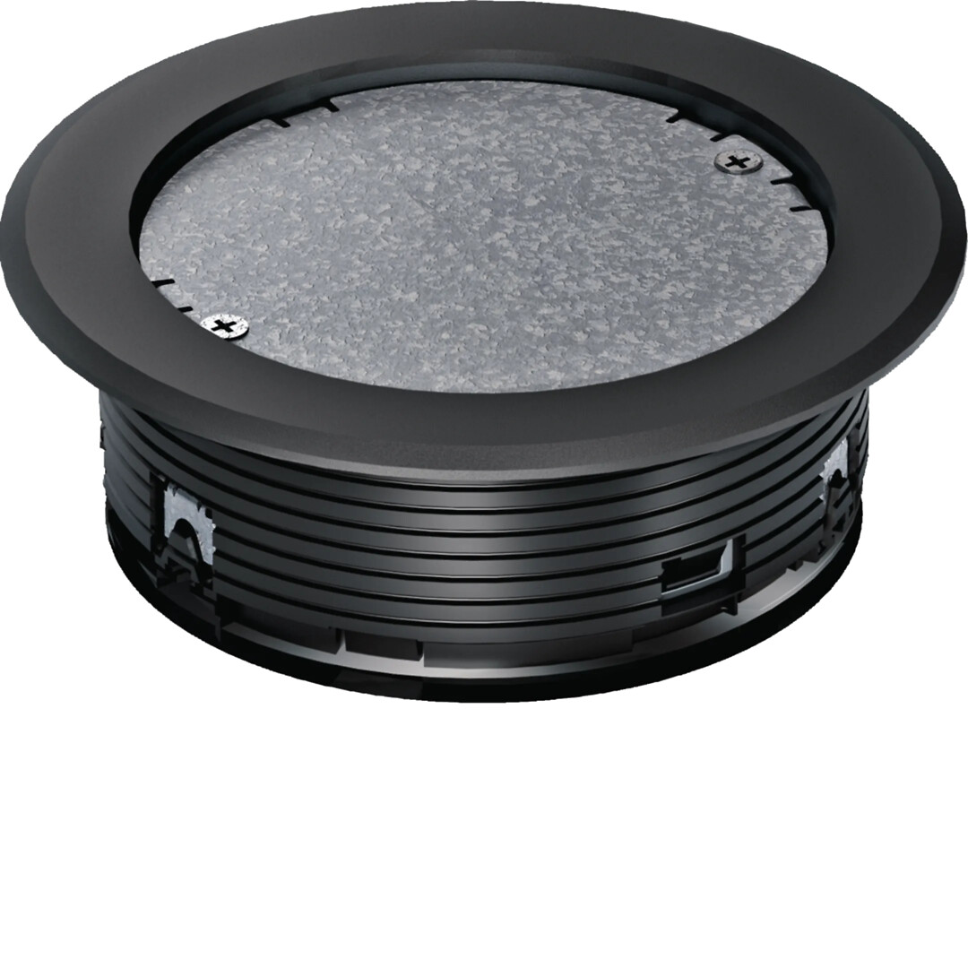 Kaapeliläpivientirengas muovista umpi mattos. pinnoille >32mm tummanmusta