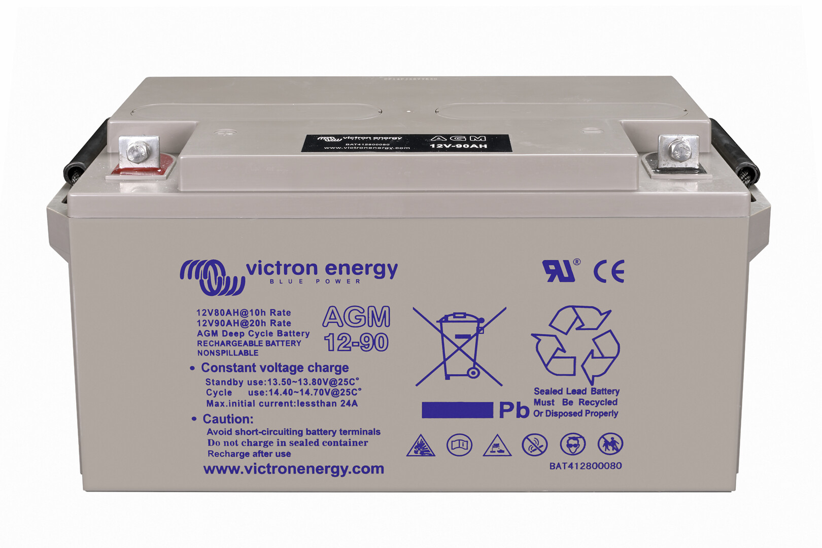 Lyijyakku AGM 12V/90Ah Gel Deep Cycle Batt.