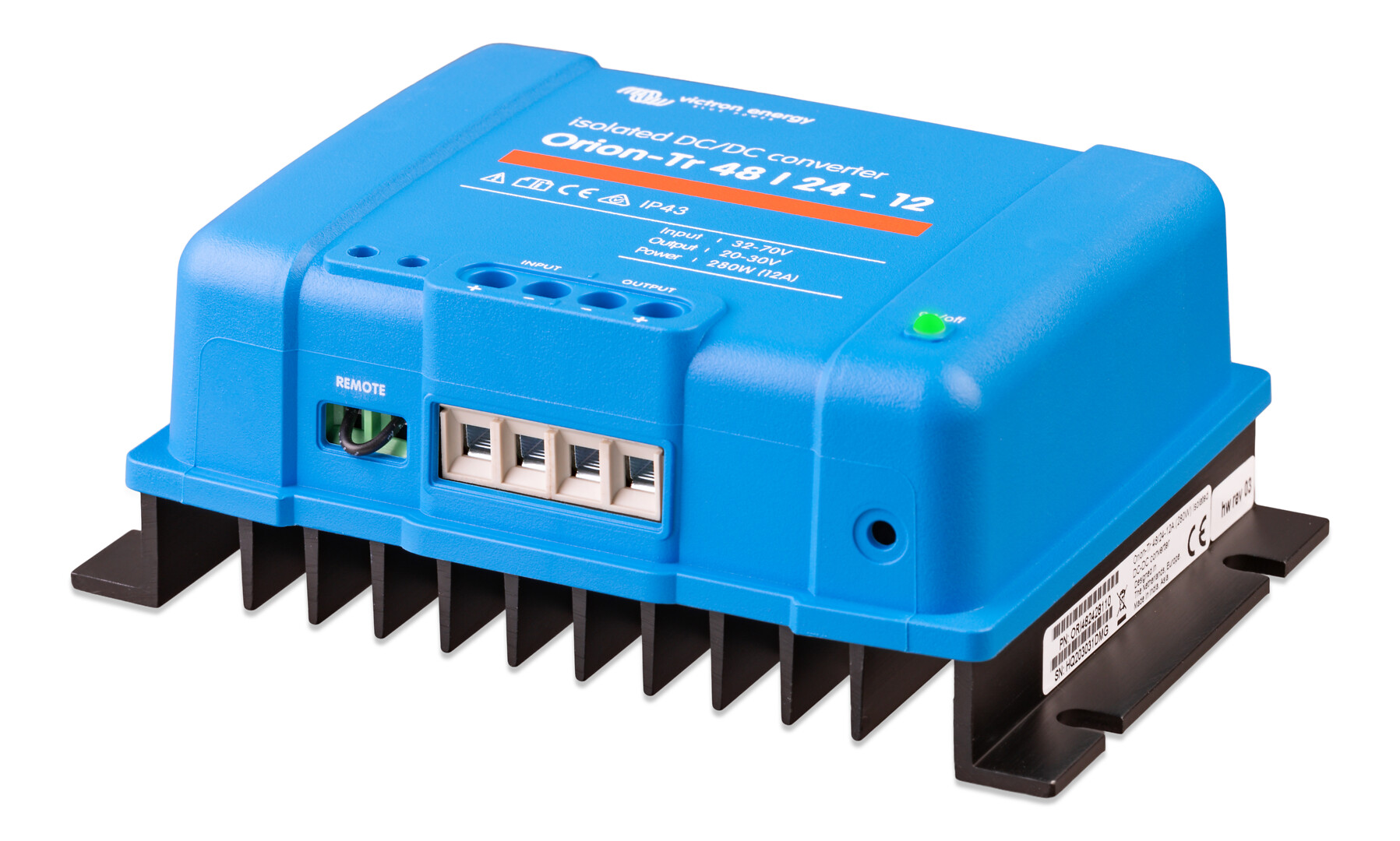 Jännitemuuttaja Orion-Tr 48/24-12A (280W) Isolated DC-DC converter