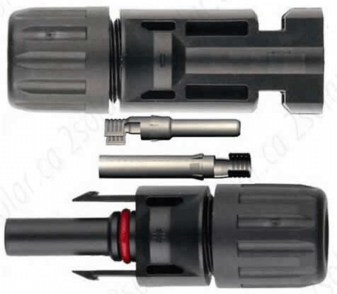 Solar connector pair MC4, 1x Male/1x Female