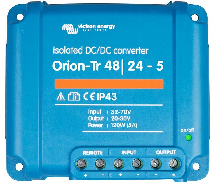 Jännitemuuttaja Orion-Tr 48/24-5A (120W) Isolated DC-DC converter