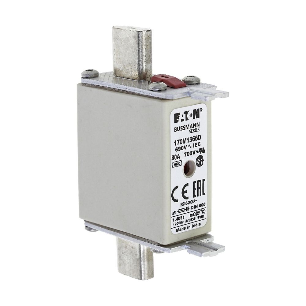 Erikoisnopea kahvasulake 80A 690VAC DIN 000 aR IEC