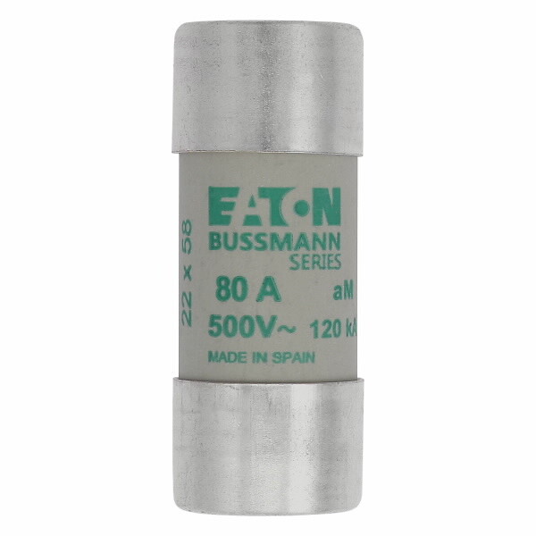 Keraaminen putkisulake 80A 500VAC koko 22×5 mm aM IEC