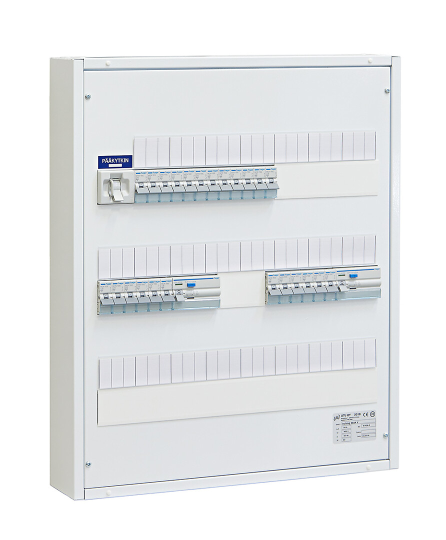 Ryhmäkeskus IP30 pinta/uppo In=50A, JSK 12xC10A+12xC16A, 2xVVSK