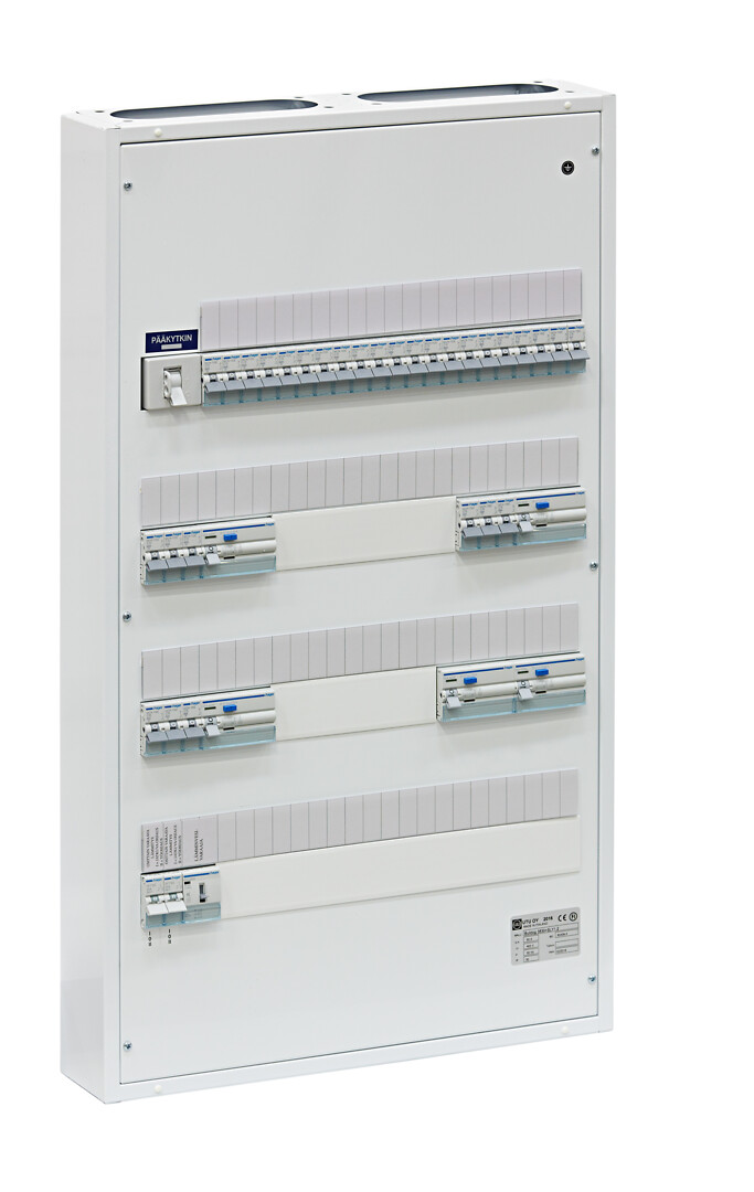 Ryhmäkeskus IP30 pinta/uppo In=50A, JSK 18xC10A+12xC16A, 5xVVSK, SLY1.2