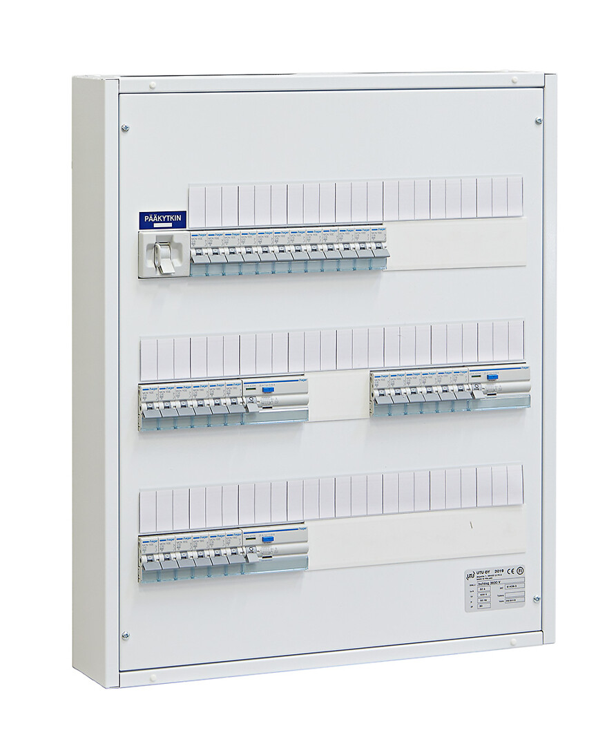 Ryhmäkeskus IP30 pinta/uppo In=50A, JSK 15xC10A+15xC16A, 3xVVSK