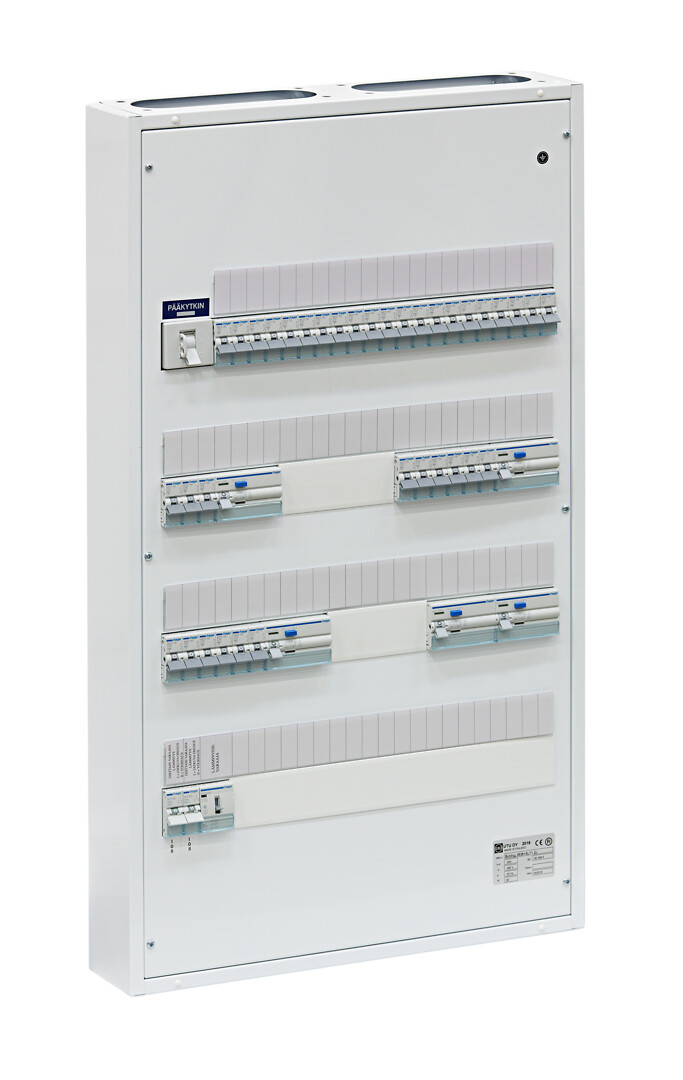 Ryhmäkeskus IP30 pinta/uppo In=50A, JSK 21xC10A+15xC16A, 5xVVSK, SLY1.2, jousil.