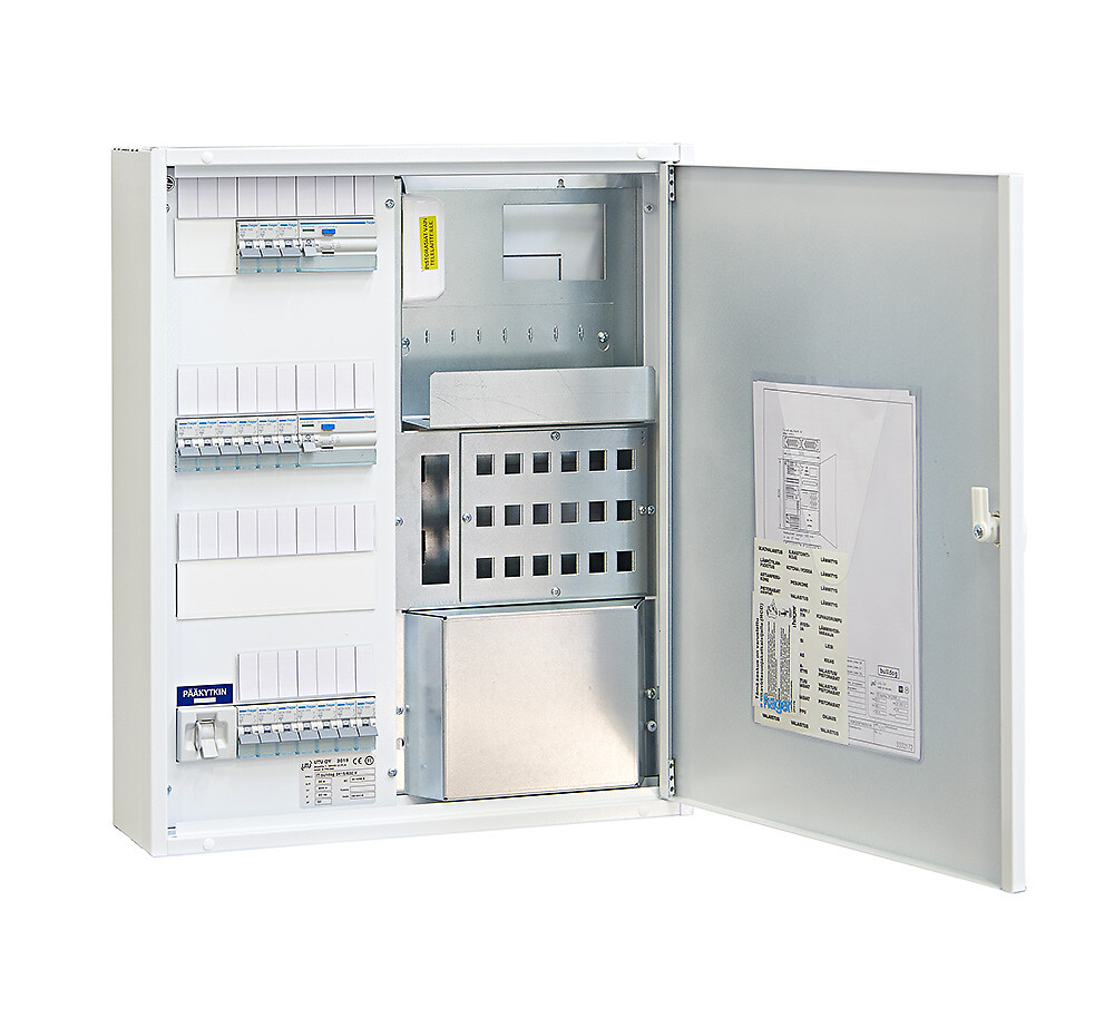 Ryhmäkeskus-data IP30 pinta/uppo In=35A, JSK 9xC10A+6xC16A, 2xVVSK
