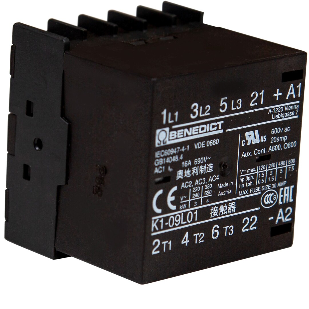 Kontaktori 4kW 3s 1a 24VDC PCB