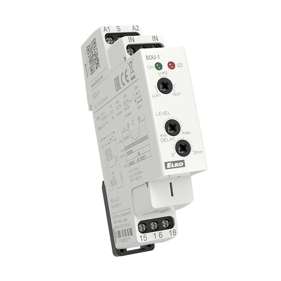 Hämäräkytkin SOU-1 1x vaihtokosketin 16A 230VAC + anturi SKS-100