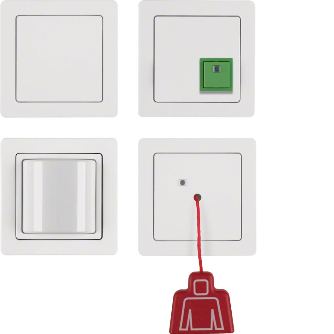 Hätäkutsupakkaus peitelevyin, Q.1, puhtaanvalkoinen samettinen