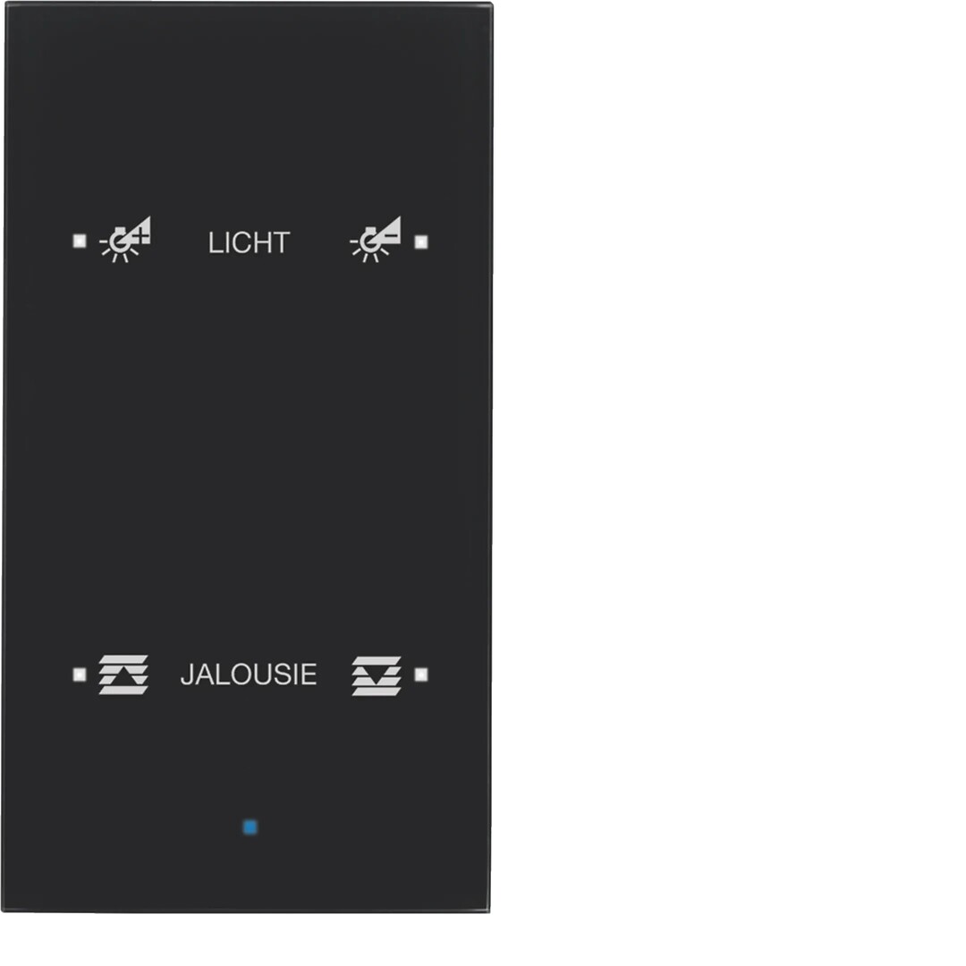 Kosketuspainike 2-osainen lisätoiminnoilla TS Sensor, lasi konfig., musta