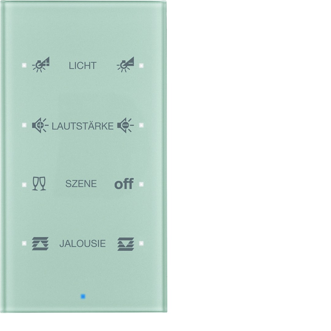 Kosketuspainike 4-osainen lisätoiminnoilla TS Sensor, lasi konfig., alumiini