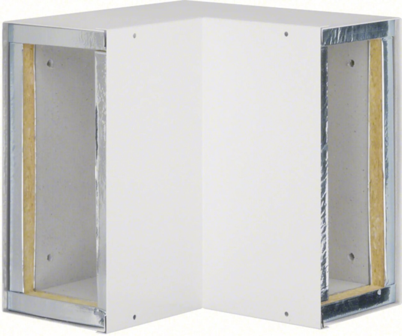 Sisäkulma palonsuojakanavalle FWK 3E luokka E30 100x260mm liikenteenvalkoinen