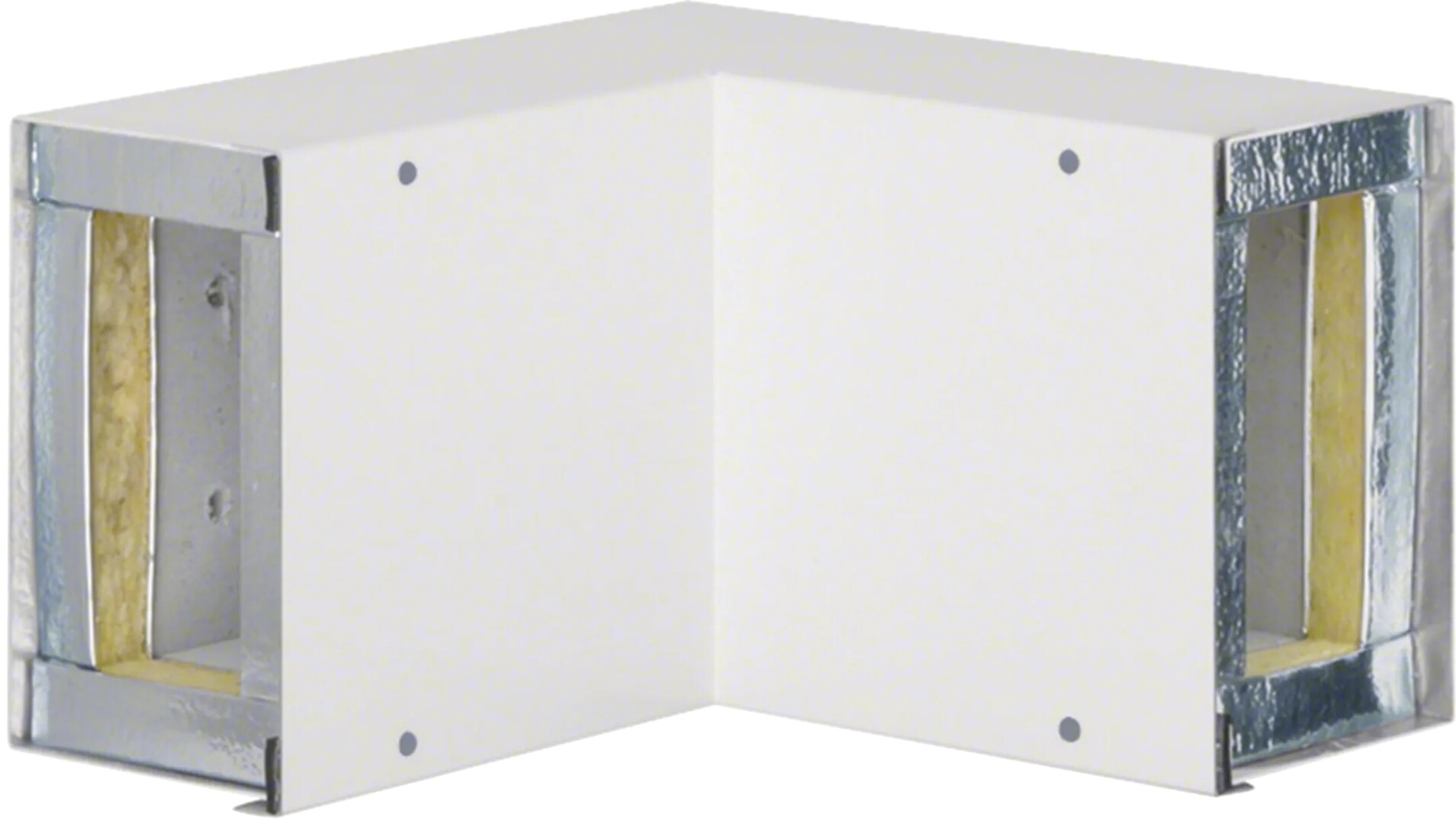 Sisäkulma palonsuojakanavalle FWK 3E luokka E30 50x110mm liikenteenvalkoinen