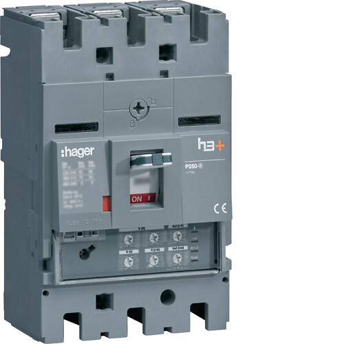 Kompaktikatkaisija h3+ p250 aset. LSI-suojareleellä 3-napainen 250A 25kA