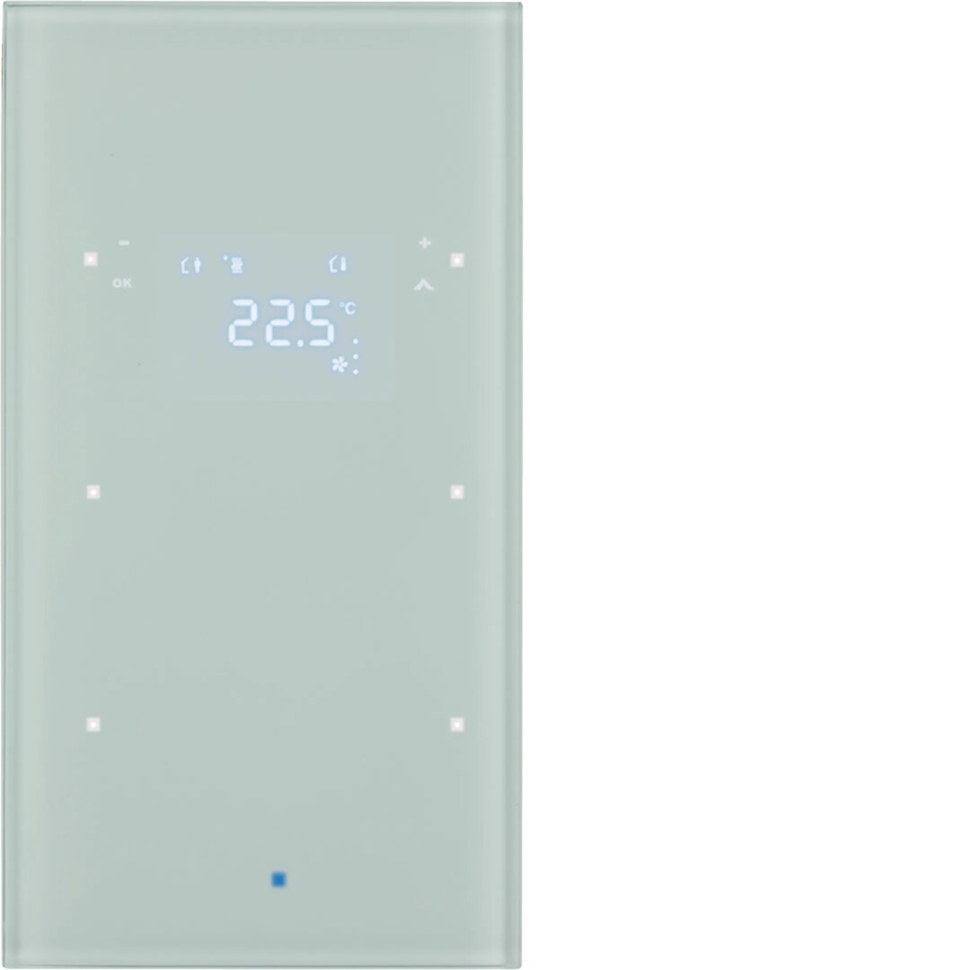 Kosketuspainike 2-osainen lämpötilansäätimellä TS Sensor, lasi, alumiini