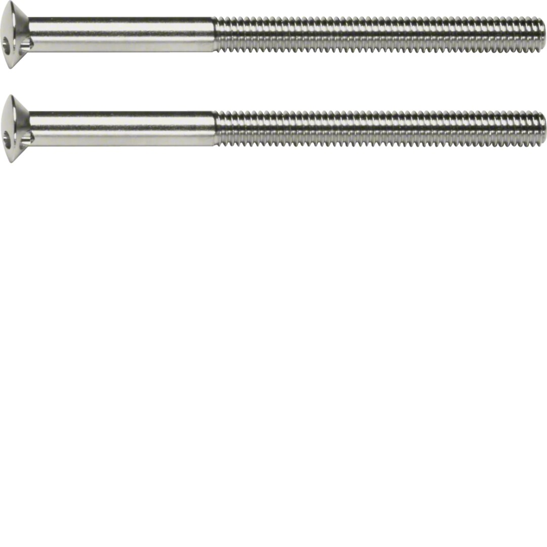 2-koloruuvit 2 x M3.5 x 50 mm kromi kiiltävä, messinki galvanisoitu