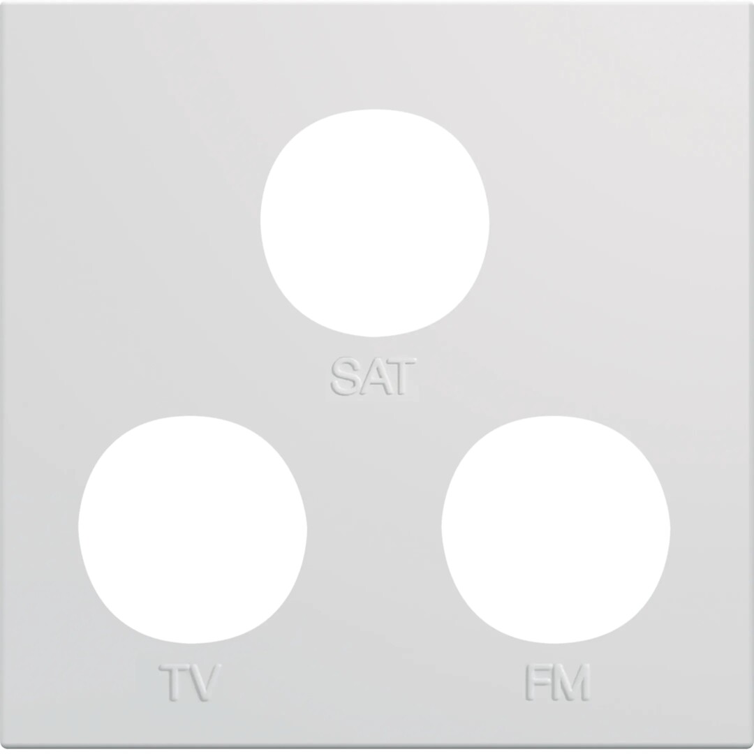 Peitelevy gallery 45 2M antennirasialle TV+R+SAT liikenteenvalkoinen kiiltävä