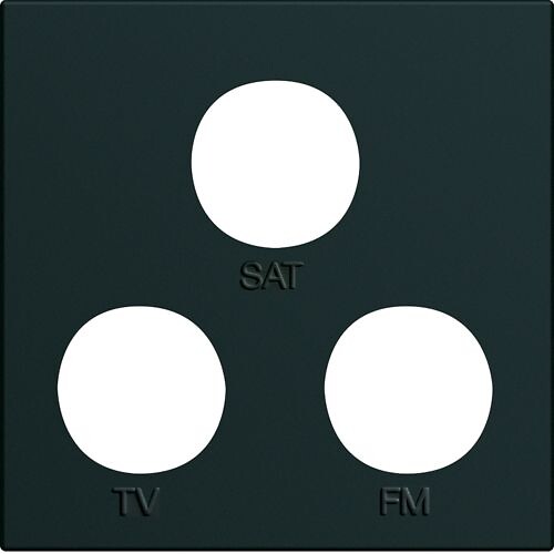 Peitelevy gallery 45 2M antennirasialle TV+R+SAT pikumusta matta, maalattu
