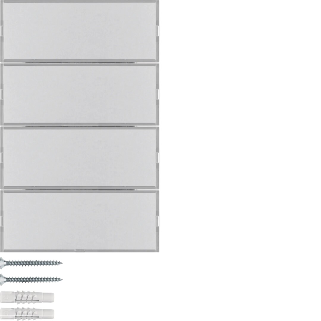Painike 4-osainen merkintäikkunalla KNX K.5 alumiini