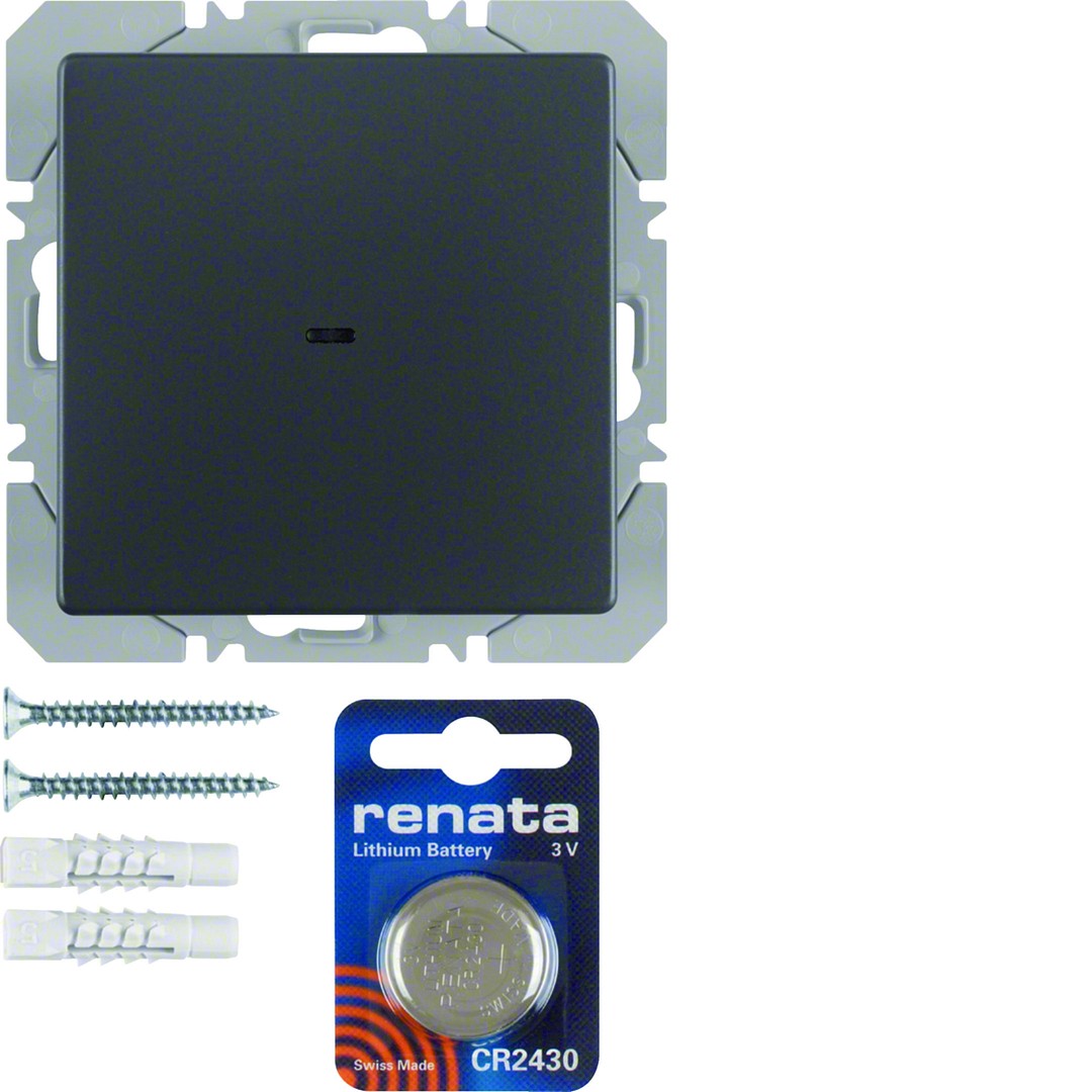 Radiopainike pinta-asennus 1-osainen quicklink Q.x antrasiitti samettinen