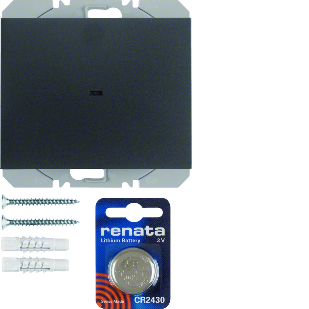 Radiopainike pinta-asennus 1-osainen quicklink K.1 antrasiitti matta