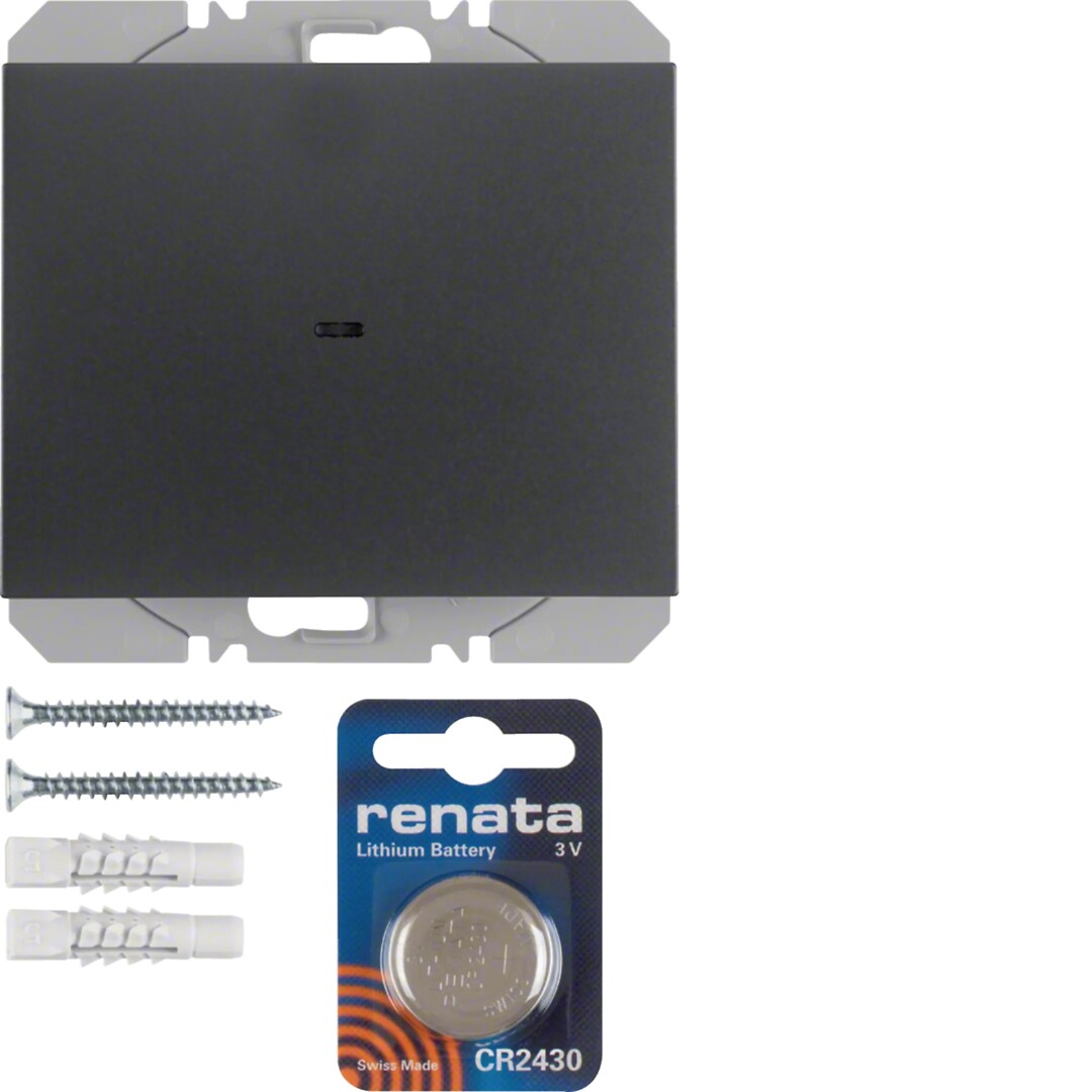 Radiopainike pinta-asennus 1-osainen quicklink K.1 antrasiitti matta