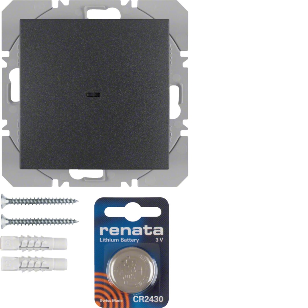 Radiopainike pinta-asennus 1-osainen quicklink S.1/B.x antrasiitti matta
