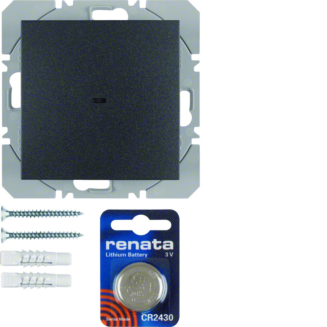 Radiopainike pinta-asennus 1-osainen quicklink S.1/B.x antrasiitti matta