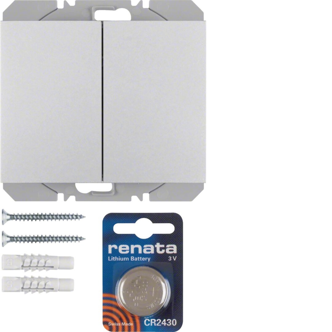 Radiopainike pinta-asennus 2-osainen quicklink K.5 alumiini, maalattu