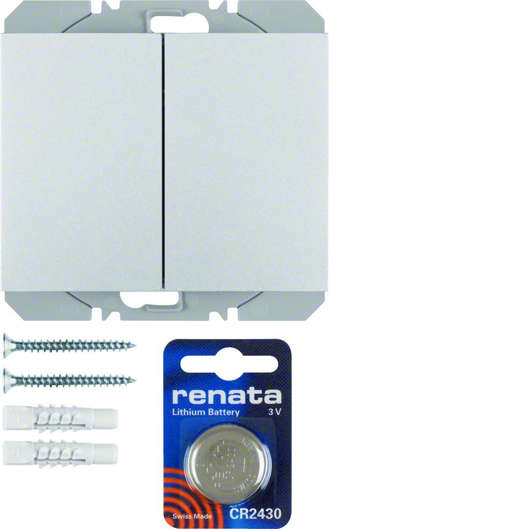 Radiopainike pinta-asennus 2-osainen quicklink K.5 alumiini, maalattu