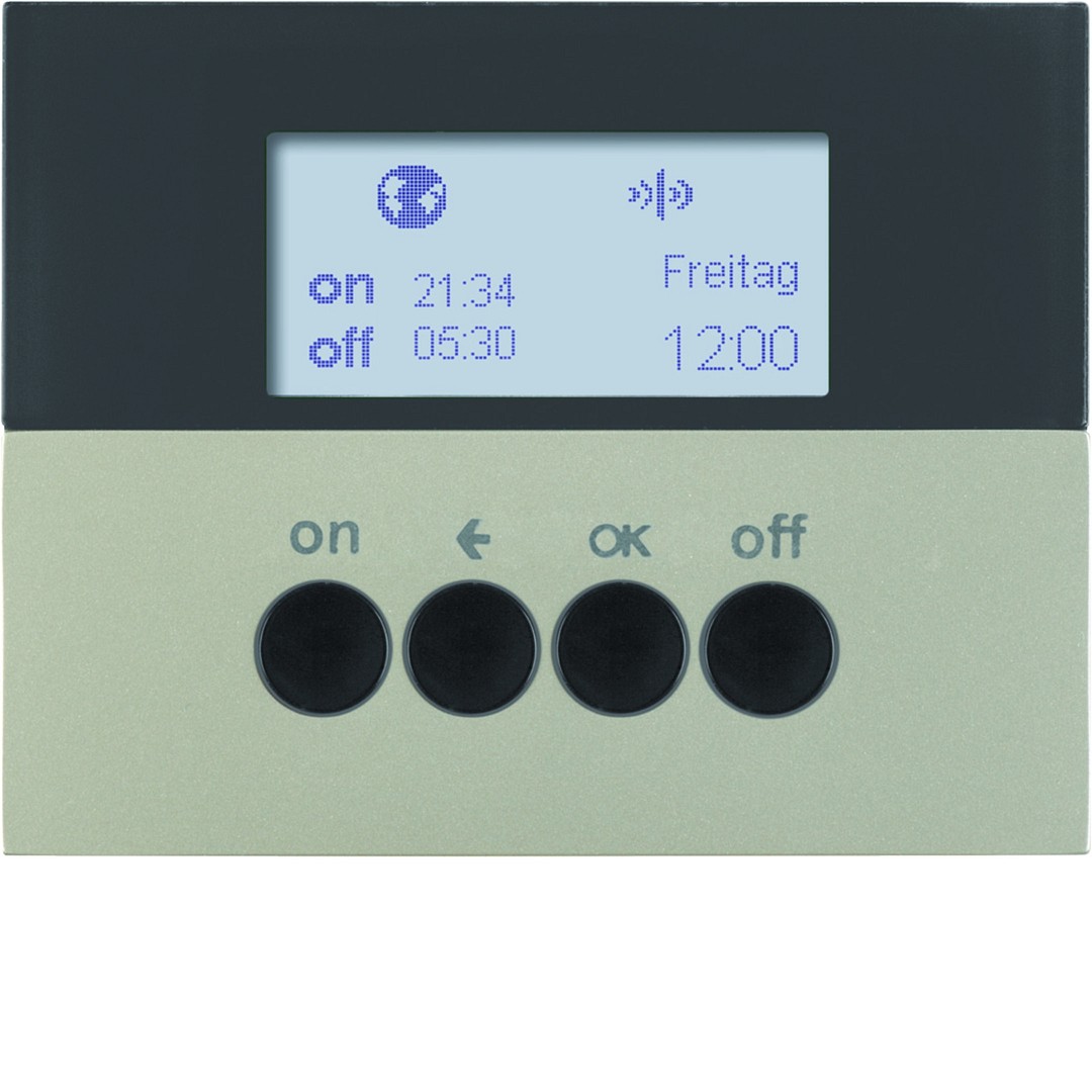 Kellokytkin radiotoiminnolla K.5 ruostumaton teräs, maalattu