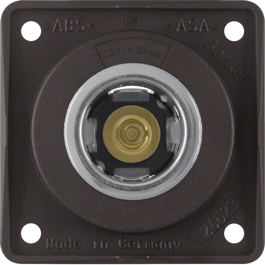 Ajoneuvopistorasia 12/24V 20A, Integro, ruskea matta