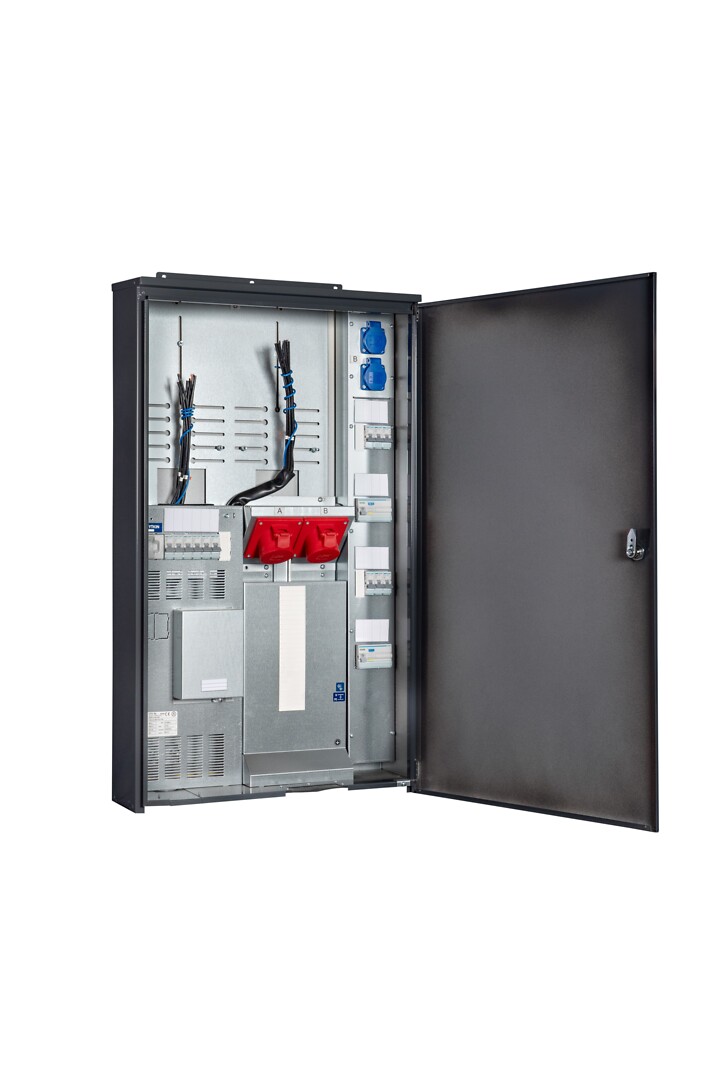 Mittauskeskus IP34 pinta In=80A, 2T, 2xM2 (32A), 2xVVSK, PR, paritalo