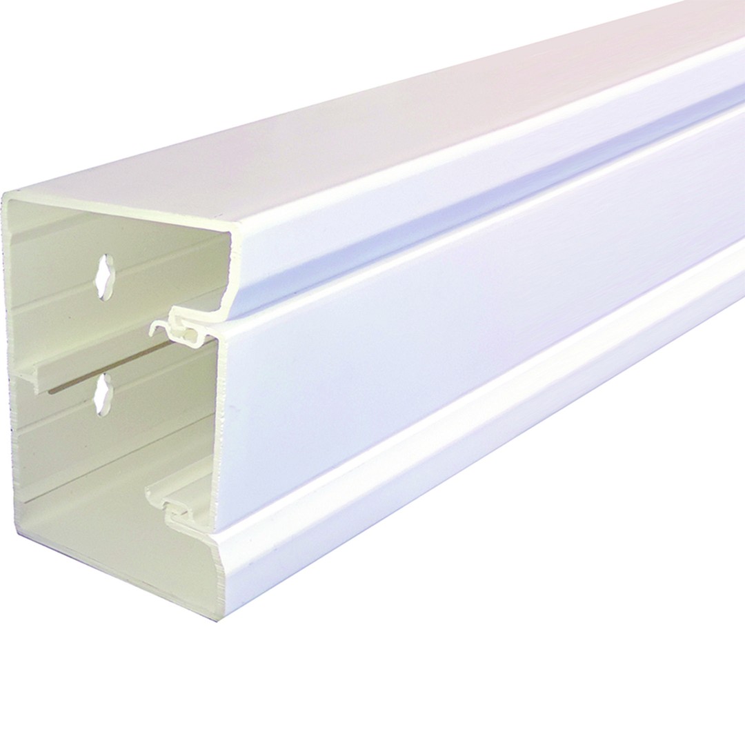 Johtokanava kannella GBD 56x85x2000, liikenteenvalkoinen, kova PVC