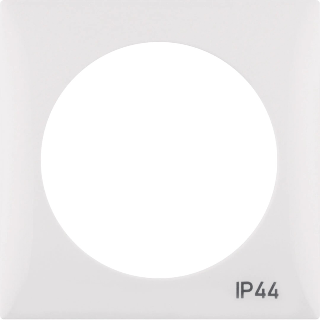 Peitelevy 1-osainen kannella IP44, Integro Flow, puhtaanvalkoinen kiiltävä