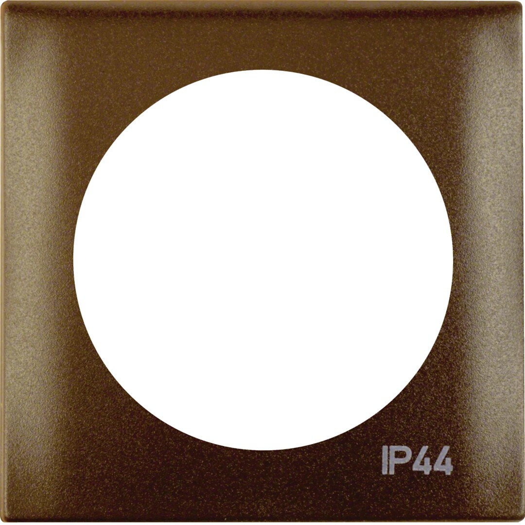 Peitelevy 1-osainen kannella IP44, Integro Flow, ruskea matta
