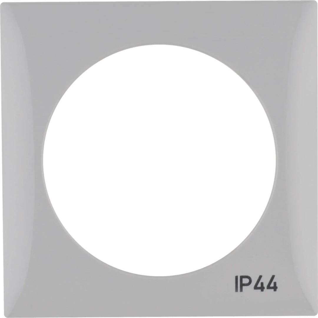 Peitelevy 1-osainen kannella IP44, Integro Flow, harmaa kiiltävä