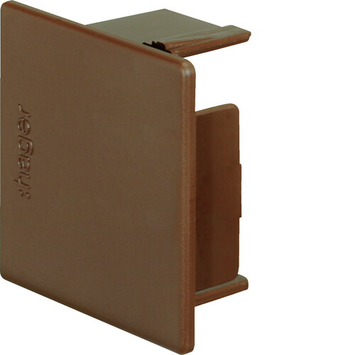 Päätykappale halogeeniton kanavalle LF 40x40mm ruskea