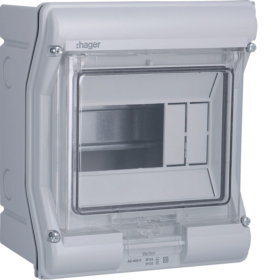 Moduulikotelo pinta-asennus Vector 1×4/6 moduulia PS/PC IP54