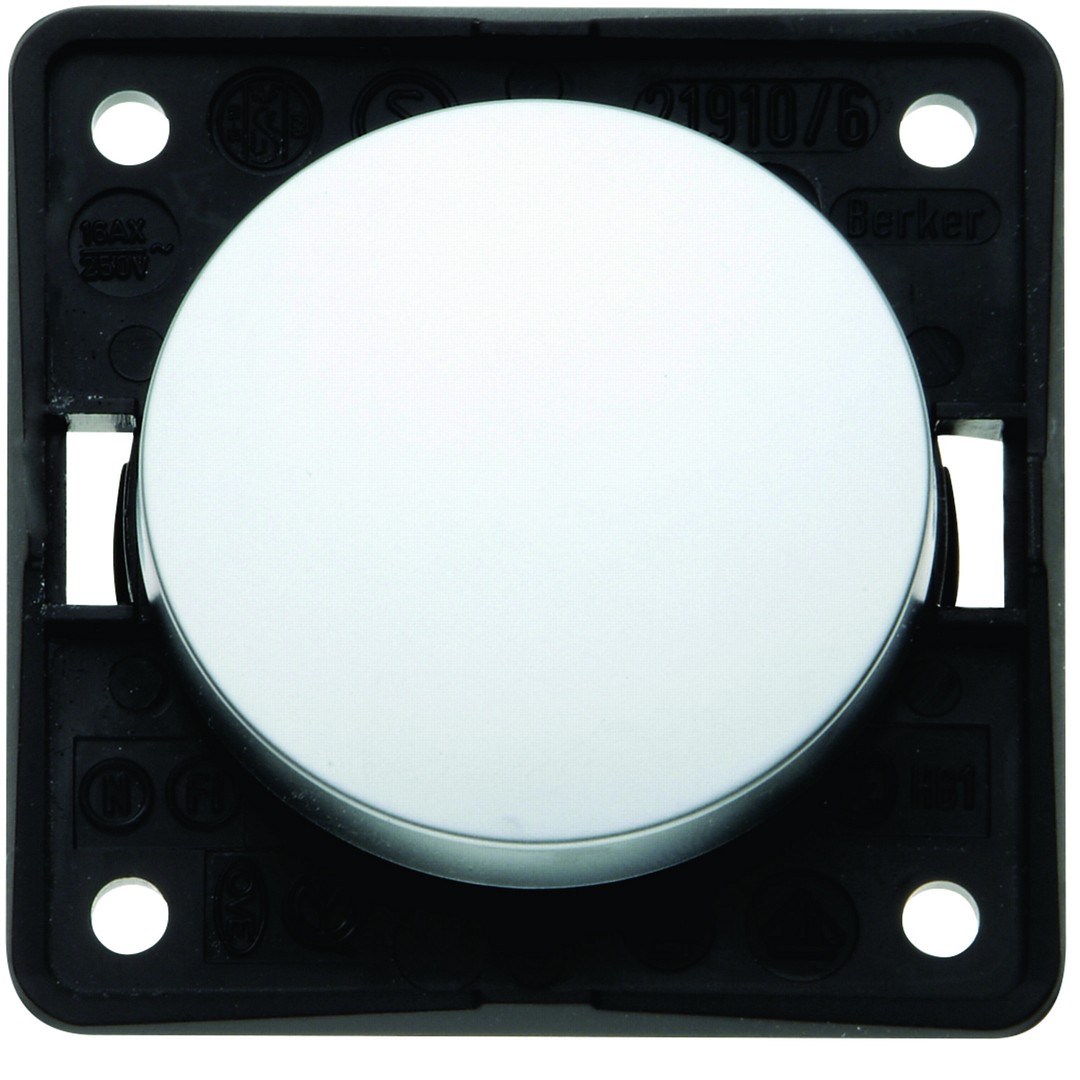 Kytkin 1/16A/250V ruuviliit., Integro Flow/Pure, kromi galvanoitu matta